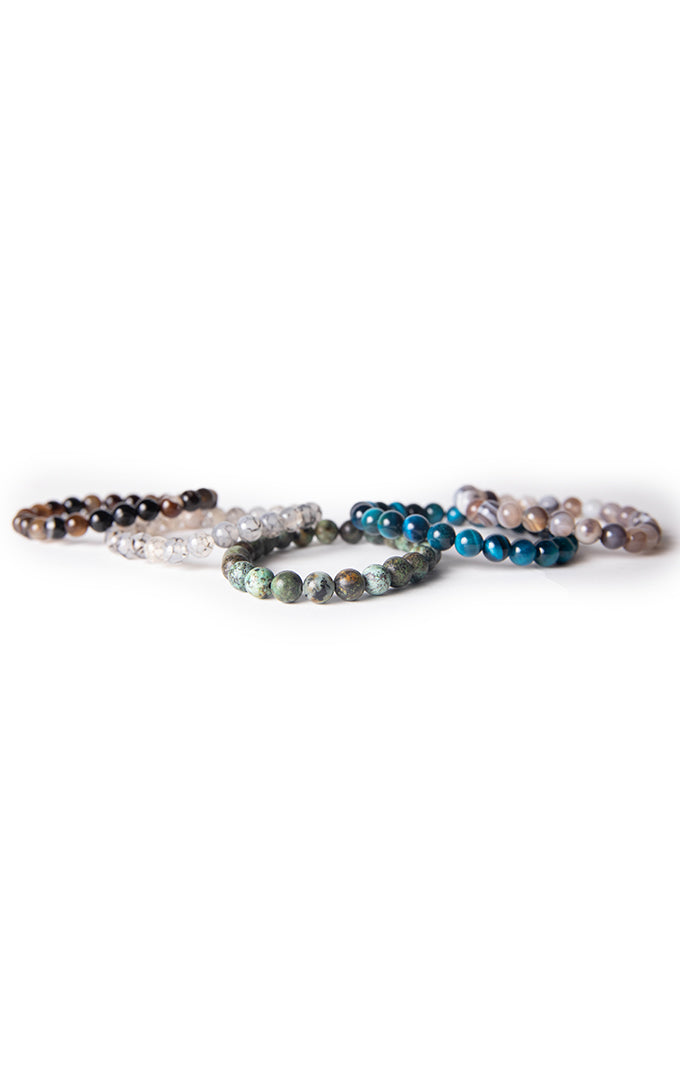 Natural Juicy Stone Bracelets Crystal Jewelry (5 unique handcrafted pieces)